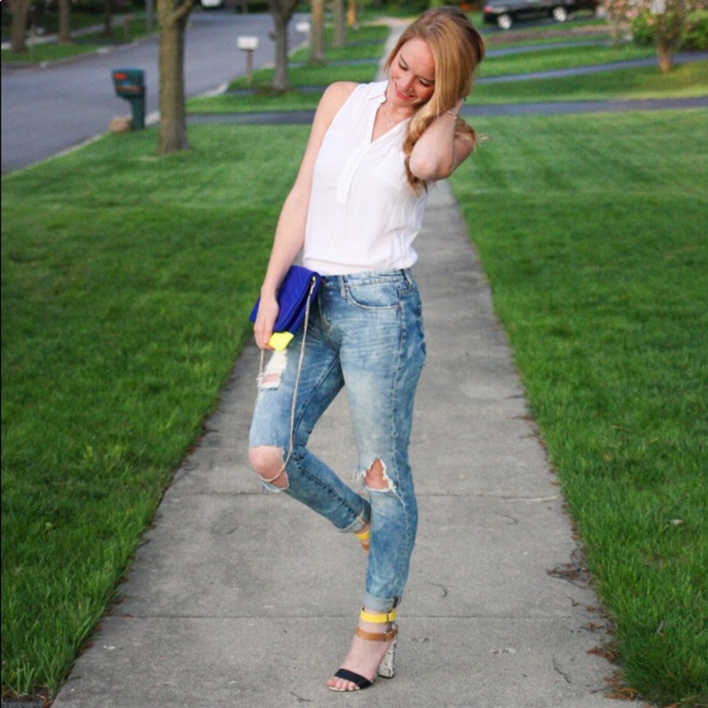 Blank NYC distressed denim